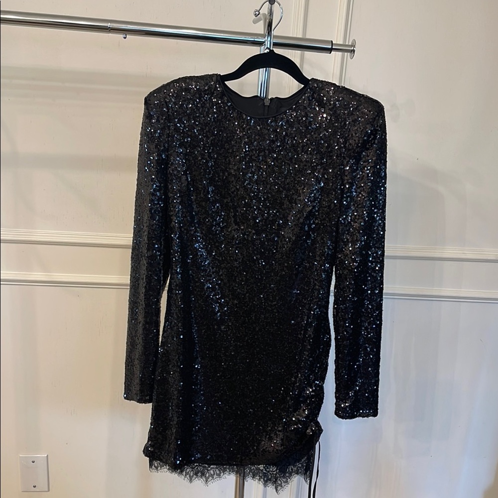Elegant Black Sequin Dress